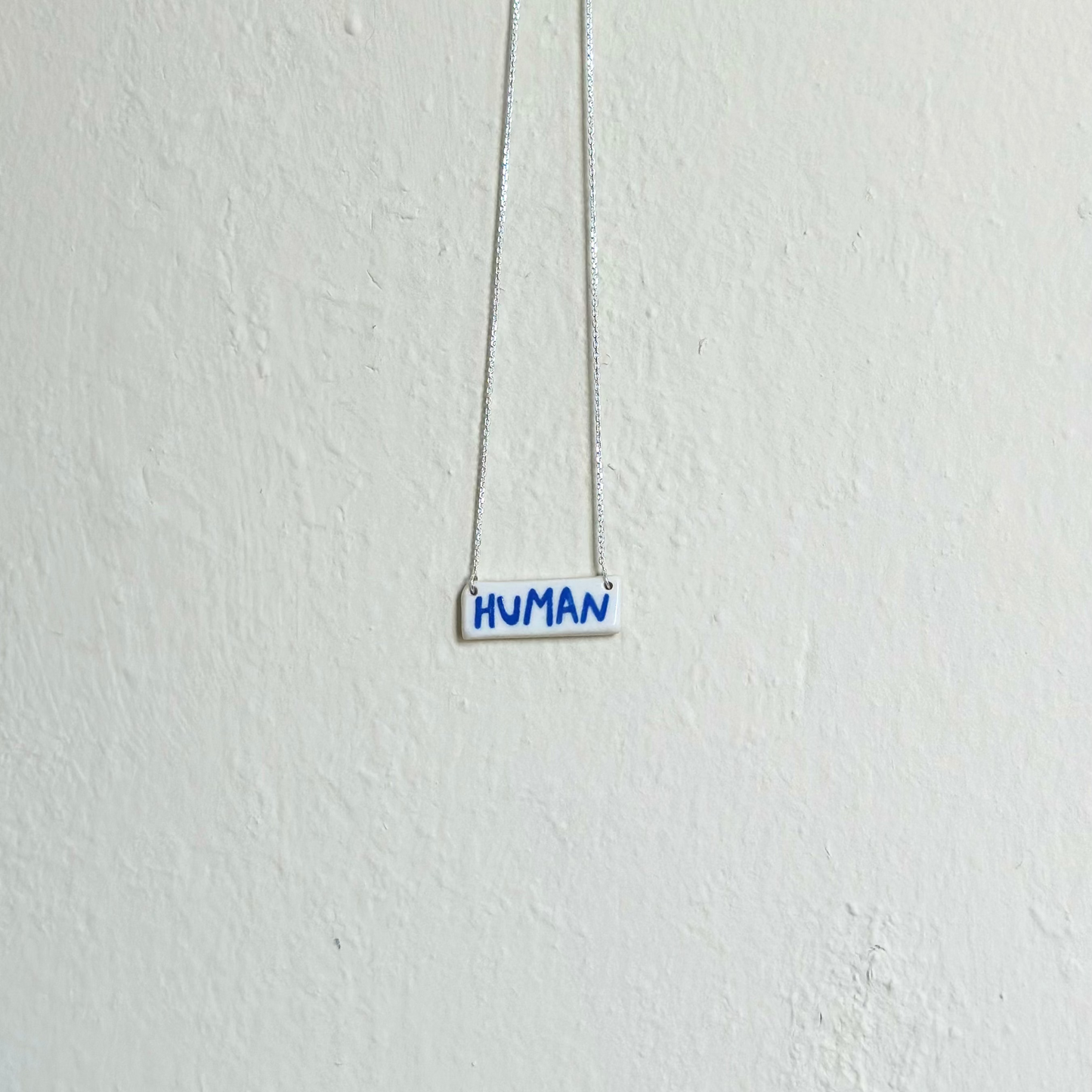sterling silver human necklace